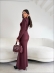 VESTIDO LONGO KIMBERLY - BURGUNDY