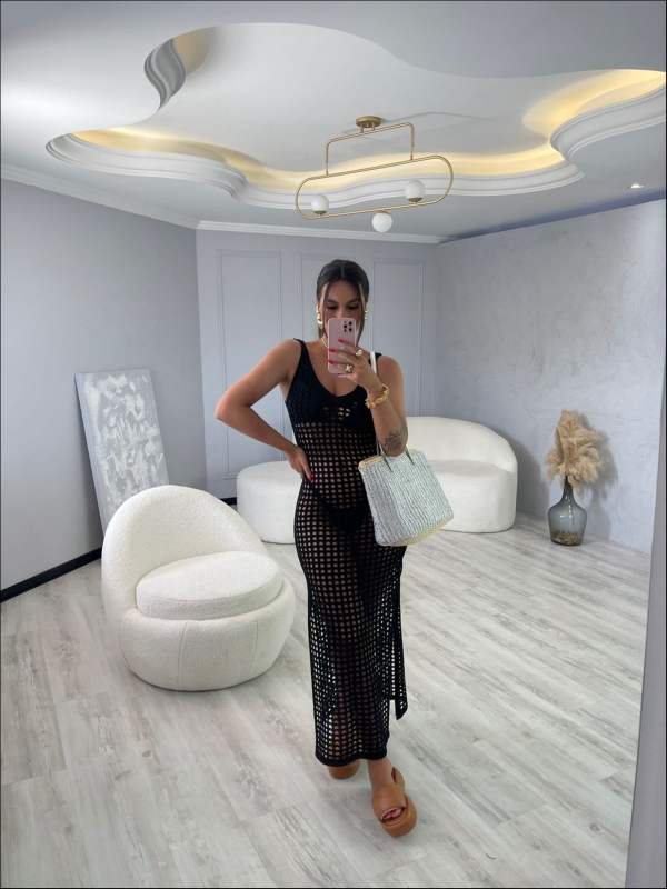 VESTIDO RIVIERA - SAÍDA DE PRAIA - PRETO