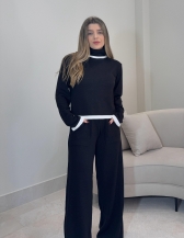 CONJUNTO MODAL MARCELA - Bicolor - preto com branco