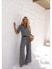 CONJUNTO CALÇA LISTRADO ALICIA - PRETO