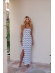 VESTIDO ZIGZAG LUREX - CINZA COM BRANCO