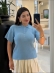 TSHIRT TRANÇA BIA - AZUL BEBE