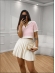 CROPPED POLO LISTRADO FABIANE - ROSA BEBE