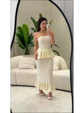 CONJUNTO PEPLUM ALBA - OFF WHITE