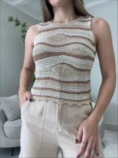 REGATA LISTRADA LUREX - BEGE