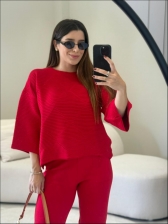CONJUNTO MODAL MARCELINA - VERMELHO VIVO