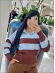 BLUSA POLO LISTRADA TELMA - AZUL BIC/ MARROM
