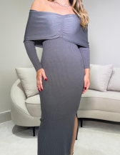 VESTIDO SUYANE - Grafite