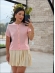 TSHIRT BOTÕES LARI - ROSA BEBE