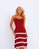 VESTIDO DUAS CORES MADALENA - Vermelho cherry com branco