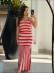 CONJUNTO POSITANO - LISTRADO - VERMELHO